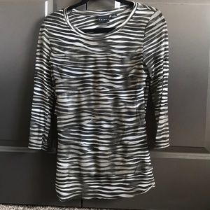 zebra ruffle long sleeve